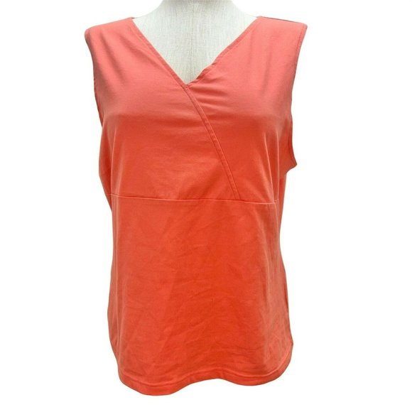 MHD Woman 3X Peach V Neck Sleeveless Top NWT - Picture 1 of 7